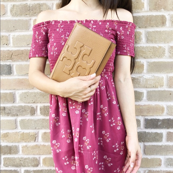 Tory Burch Bombe T Combo Crossbody Messenger Bark - Picture 4 of 8